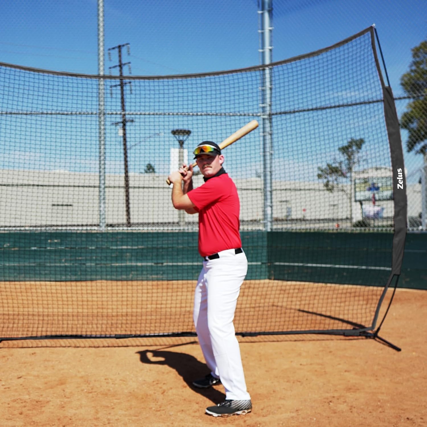 image:image12x9ft 16x10ft Barricade Backstop Net Ball Sports Barrier Practice Net for Baseball Softball Lacrosse Soccer Basketball and More16x10 ft Black