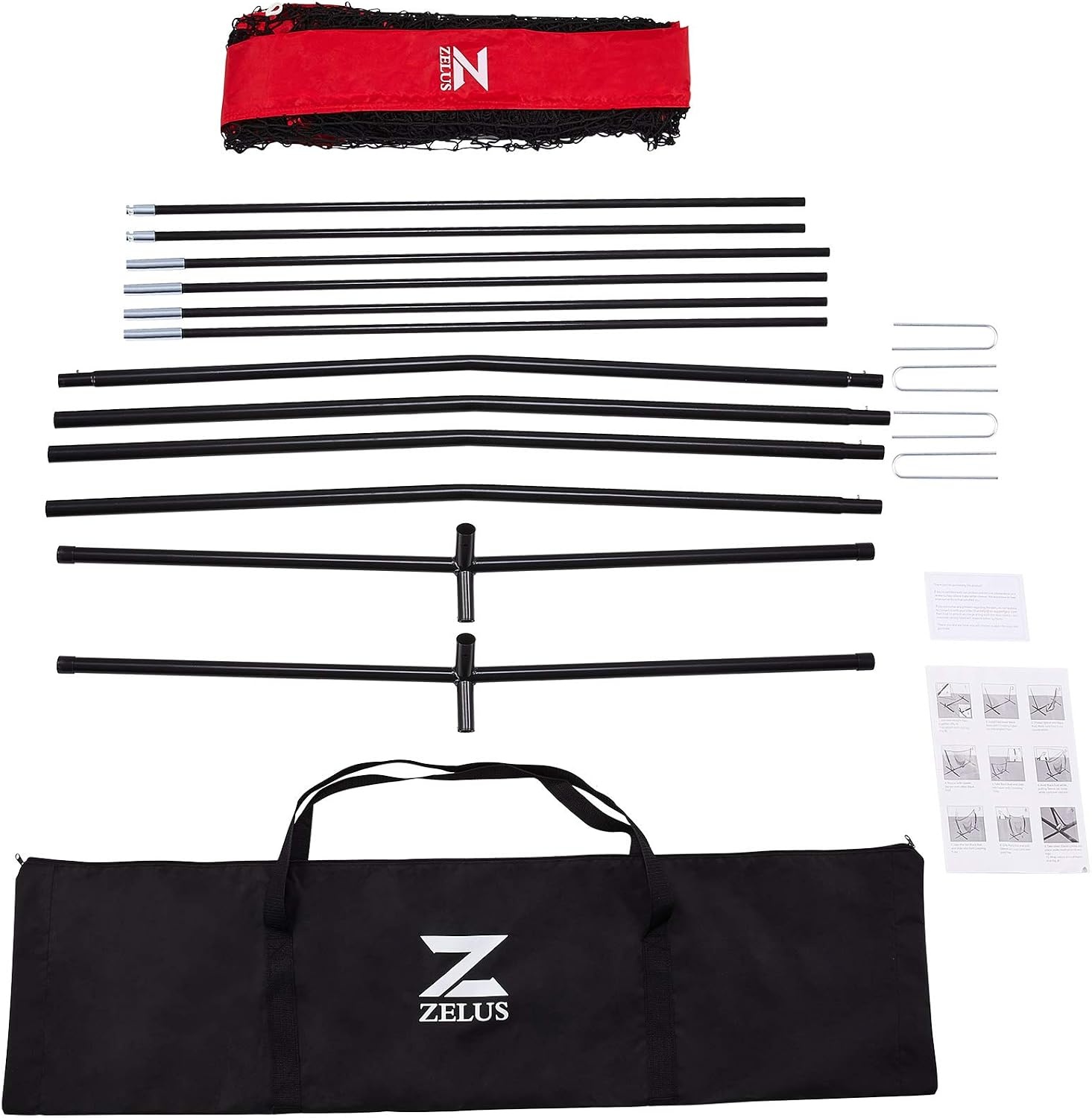 image:image12x9ft 16x10ft Barricade Backstop Net Ball Sports Barrier Practice Net for Baseball Softball Lacrosse Soccer Basketball and More16x10 ft Red