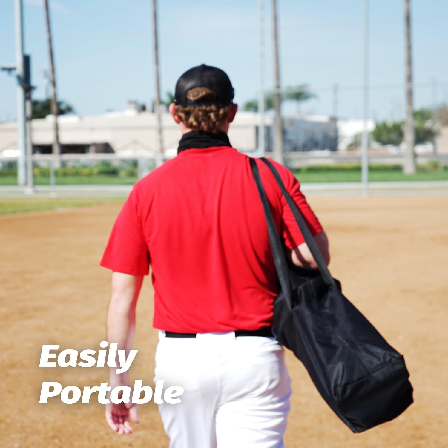 image:image12x9ft 16x10ft Barricade Backstop Net Ball Sports Barrier Practice Net for Baseball Softball Lacrosse Soccer Basketball and More16x10 ft Red