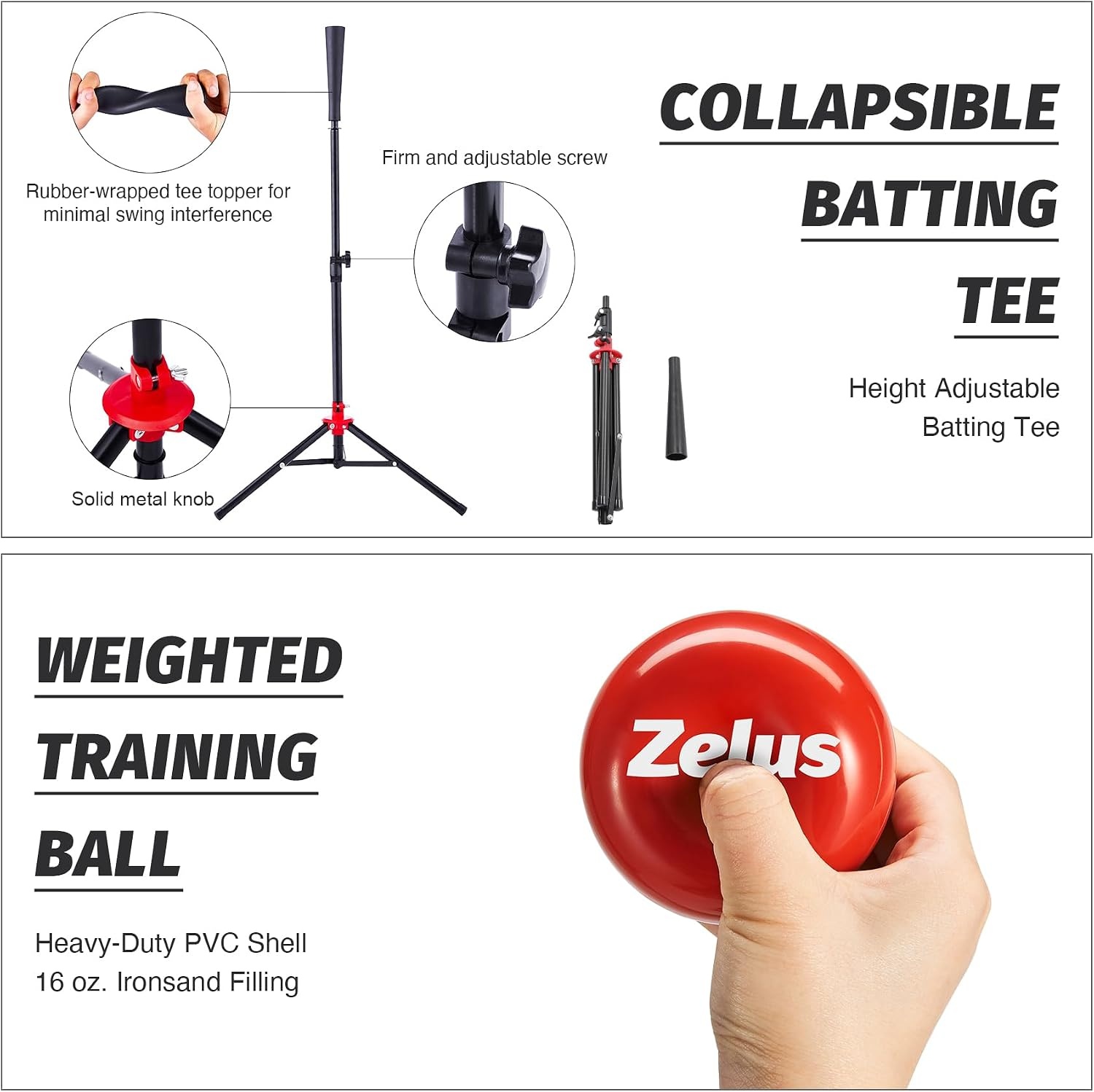 image:imageZELUS 7x7ft Baseball Net Baseball Softball Practice Net with Tee Baseballs and Carry Bag for Batting Hitting and PitchingNet and teeRed