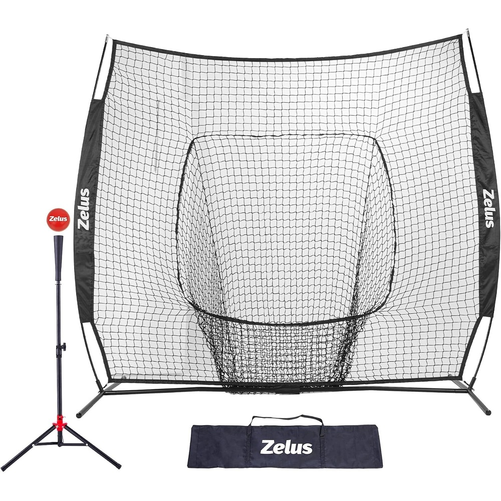 image:image77 Baseball Net with Tee Kit Portable Baseball Net for Hitting and Pitching Softball Net with Tee Carry Bag amp Weighted Baseball