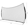 12x9ft / 16x10ft Barricade Backstop Net, Ball Sports Barrier, Practice Net for Baseball, Softball, Lacrosse, Soccer, Basketball and More(16×10 ft – Black)