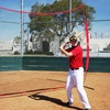 12x9ft / 16x10ft Barricade Backstop Net, Ball Sports Barrier, Practice Net for Baseball, Softball, Lacrosse, Soccer, Basketball and More(16×10 ft – Red)
