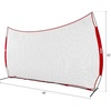 12x9ft / 16x10ft Barricade Backstop Net, Ball Sports Barrier, Practice Net for Baseball, Softball, Lacrosse, Soccer, Basketball and More(16×10 ft – Red)