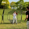 7×7 Baseball Net with Tee Kit, Portable Baseball Net for Hitting and Pitching, Softball Net with Tee, Carry Bag & Weighted Baseball
