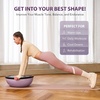 ZELUS 23in. Balance Ball with 55cm Yoga Ball, Resist Bands & Foot Pump | 660lbs half ball balance trainer non-slip exercise ball for core strength, stability & balance, full-body home gym(Lilac)
