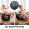 ZELUS 23in. Balance Ball with 55cm Yoga Ball, Resist Bands & Foot Pump | 660lbs half ball balance trainer non-slip exercise ball for core strength, stability & balance, full-body home gym(Black)