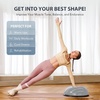 ZELUS 23in. Balance Ball with 55cm Yoga Ball, Resist Bands & Foot Pump | 660lbs half ball balance trainer non-slip exercise ball for core strength, stability & balance, full-body home gym(Grey)