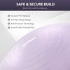 ZELUS 23in. Balance Ball with 55cm Yoga Ball, Resist Bands & Foot Pump | 660lbs half ball balance trainer non-slip exercise ball for core strength, stability & balance, full-body home gym(Lilac)