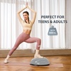 ZELUS 23in. Balance Ball with 55cm Yoga Ball, Resist Bands & Foot Pump | 660lbs half ball balance trainer non-slip exercise ball for core strength, stability & balance, full-body home gym(Grey)