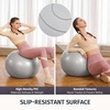 ZELUS 23in. Balance Ball with 55cm Yoga Ball, Resist Bands & Foot Pump | 660lbs half ball balance trainer non-slip exercise ball for core strength, stability & balance, full-body home gym(Dutch blue)