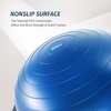 ZELUS 25in. Balance Ball | 660lb Inflatable Half Exercise Ball Wobble Board Balance Trainer w Nonslip Base | Half Yoga Ball Strength Training Equipment w 2 Bands, Pump, Extra Ball Included(Blue)