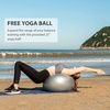 ZELUS 25in. Balance Ball | 660lb Inflatable Half Exercise Ball Wobble Board Balance Trainer w Nonslip Base | Half Yoga Ball Strength Training Equipment w 2 Bands, Pump, Extra Ball Included(Black)