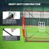 ZELUS 7×7 ft Baseball Hitting and Pitching Net with Batting Tee, 2 Strike Zone Large Ball Collection System, Portable Softball Net with Carry Bag for All Skill Levels