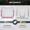 ZELUS 7×7 ft Baseball Hitting and Pitching Net with Batting Tee, 2 Strike Zone Large Ball Collection System, Portable Softball Net with Carry Bag for All Skill Levels