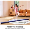 ZELUS 8′ Folding Gymnastics Balance Beam, Floor Balance Beam w/Carry Handles Anti-Slip Base for Kids, Beginners & Professional Gymnasts(Blue)