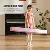 ZELUS 8′ Folding Gymnastics Balance Beam, Floor Balance Beam w/Carry Handles Anti-Slip Base for Kids, Beginners & Professional Gymnasts(PinkPurple)