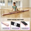 ZELUS 8′ Folding Gymnastics Balance Beam, Floor Balance Beam w/Carry Handles Anti-Slip Base for Kids, Beginners & Professional Gymnasts(PinkPurple)