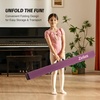 ZELUS 8′ Folding Gymnastics Balance Beam, Floor Balance Beam w/Carry Handles Anti-Slip Base for Kids, Beginners & Professional Gymnasts(Purple)
