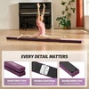 ZELUS 8′ Folding Gymnastics Balance Beam, Floor Balance Beam w/Carry Handles Anti-Slip Base for Kids, Beginners & Professional Gymnasts(Purple)