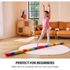 ZELUS 8′ Folding Gymnastics Balance Beam, Floor Balance Beam w/Carry Handles Anti-Slip Base for Kids, Beginners & Professional Gymnasts(Rainbow)