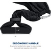 ZELUS Aerial Yoga Swing Sling Strong Yoga Hammock Kit Set Trapeze Inversion Equipment Include 2 Extensions Straps and Ceiling Mounting Kit(Black)