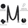 ZELUS Aerial Yoga Swing Sling Strong Yoga Hammock Kit Set Trapeze Inversion Equipment Include 2 Extensions Straps and Ceiling Mounting Kit(Black)