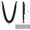 ZELUS Aerial Yoga Swing Sling Strong Yoga Hammock Kit Set Trapeze Inversion Equipment Include 2 Extensions Straps and Ceiling Mounting Kit(Black)