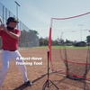 ZELUS Baseball Net Kit with Baseball Tee and Sock Net, 7x7ft Softball Baseball Training Equipment for Hitting and Batting Practice, Portable Indoor Outdoor Pitching Net