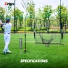 ZELUS Baseball & Softball Practice Hitting and Pitching Net with Batting Tee, Portable Backstop Net with Carry Bag, Training Equipment for All Ages
