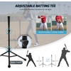 ZELUS Baseball & Softball Practice Hitting and Pitching Net with Batting Tee, Portable Backstop Net with Carry Bag, Training Equipment for All Ages