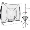 ZELUS Baseball net and tee, 5x5ft/ 7x7ft Baseball Net for Hitting and Pitching, Portable Indoor Outdoor Batting Practice Net with Carry Bag Ball Caddy & Baseballs