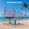 ZELUS Volleyball Training Equipment, Volleyball Practice Net Station with Adjustable Height & Ball Return