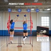 ZELUS Volleyball Training Equipment, Volleyball Practice Net Station with Adjustable Height & Ball Return
