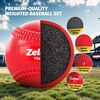 ZELUS Weighted Baseball Set with Seams for Hitting Pitching | Plyometric Baseballs with Carry Bag, Variable Weighted Balls for All Skill Levels(Full Pro Training(9 Pack))