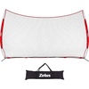 12x9ft / 16x10ft Barricade Backstop Net, Ball Sports Barrier, Practice Net for Baseball, Softball, Lacrosse, Soccer, Basketball and More(16×10 ft – Red)