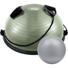 ZELUS 23in. Balance Ball with 55cm Yoga Ball, Resist Bands & Foot Pump | 660lbs half ball balance trainer non-slip exercise ball for core strength, stability & balance, full-body home gym(Matcha green)