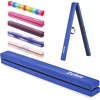 ZELUS 8′ Folding Gymnastics Balance Beam, Floor Balance Beam w/Carry Handles Anti-Slip Base for Kids, Beginners & Professional Gymnasts(Blue)