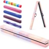 ZELUS 8′ Folding Gymnastics Balance Beam, Floor Balance Beam w/Carry Handles Anti-Slip Base for Kids, Beginners & Professional Gymnasts(PinkPurple)