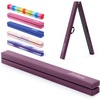 ZELUS 8′ Folding Gymnastics Balance Beam, Floor Balance Beam w/Carry Handles Anti-Slip Base for Kids, Beginners & Professional Gymnasts(Purple)
