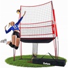 image:imageZELUS Volleyball Training Equipment Volleyball Practice Net Station with Adjustable Height amp Ball Return