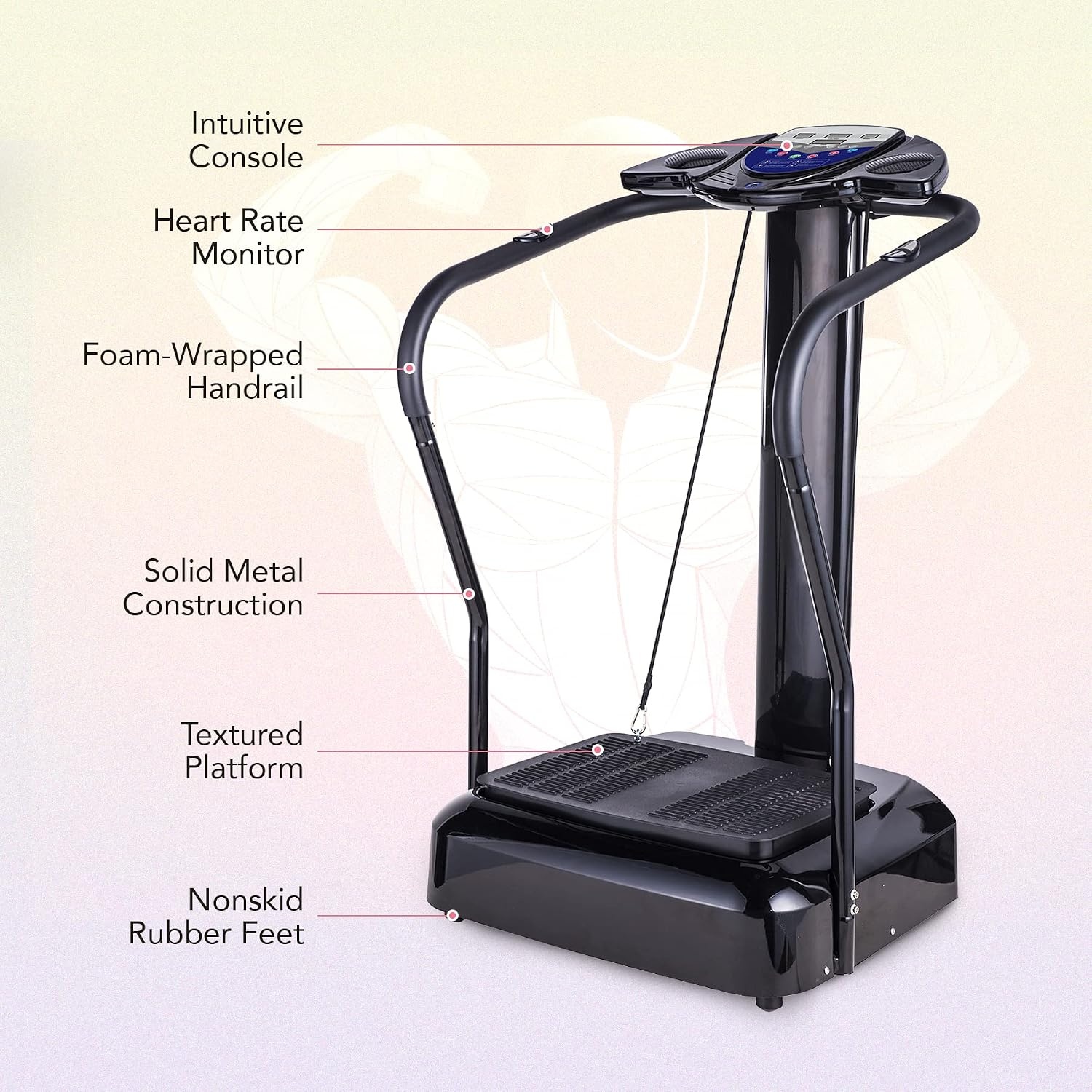 image:image2000W Whole Body Vibration Platform Exercise Machine with MP3 Player 180 Speed Levels Platform