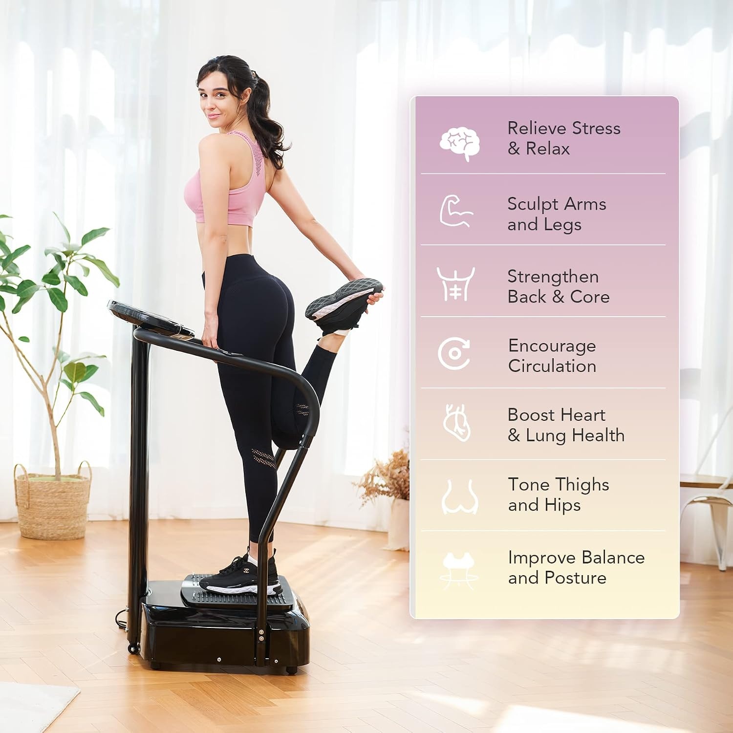 image:image2000W Whole Body Vibration Platform Exercise Machine with MP3 Player 180 Speed Levels Platform