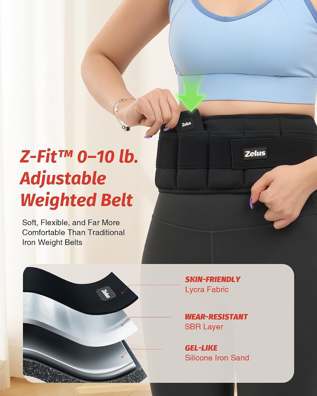 image:imageZELUS 203240lb Adjustable Weighted Vest for Men Women Rucking Workout ZFit soft iron weight vest pockets adjustable straps for rucking walking workout running strength trainingBlack