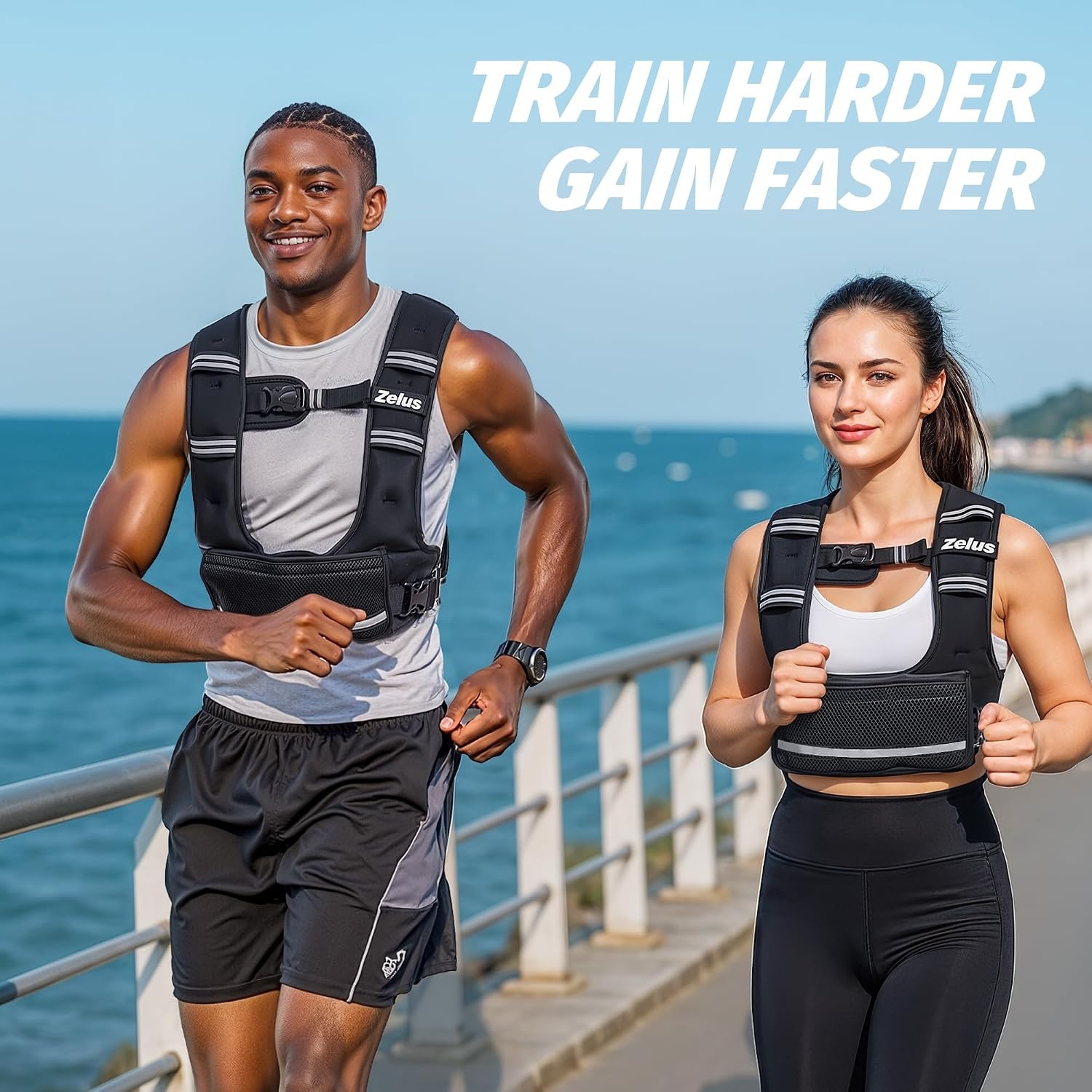 image:imageZELUS Adjustable Weighted Vest for Women Men Ergonomic Fit Training Vest Available in 410 LB 1120 LB and 2032 LB Options with 6 Removable Weights for Walking Cardio and Strength Training1120LB