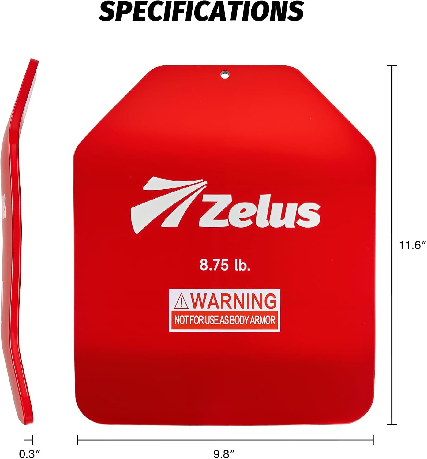 image:imageZELUS Curved Weighted Vest Plates for Workout 5758751375LB Pairs Steel Weight Plates for Tactical Weight Vest Ergonomic Training Plates for Running CrossFit amp Strength TrainingRed875LB