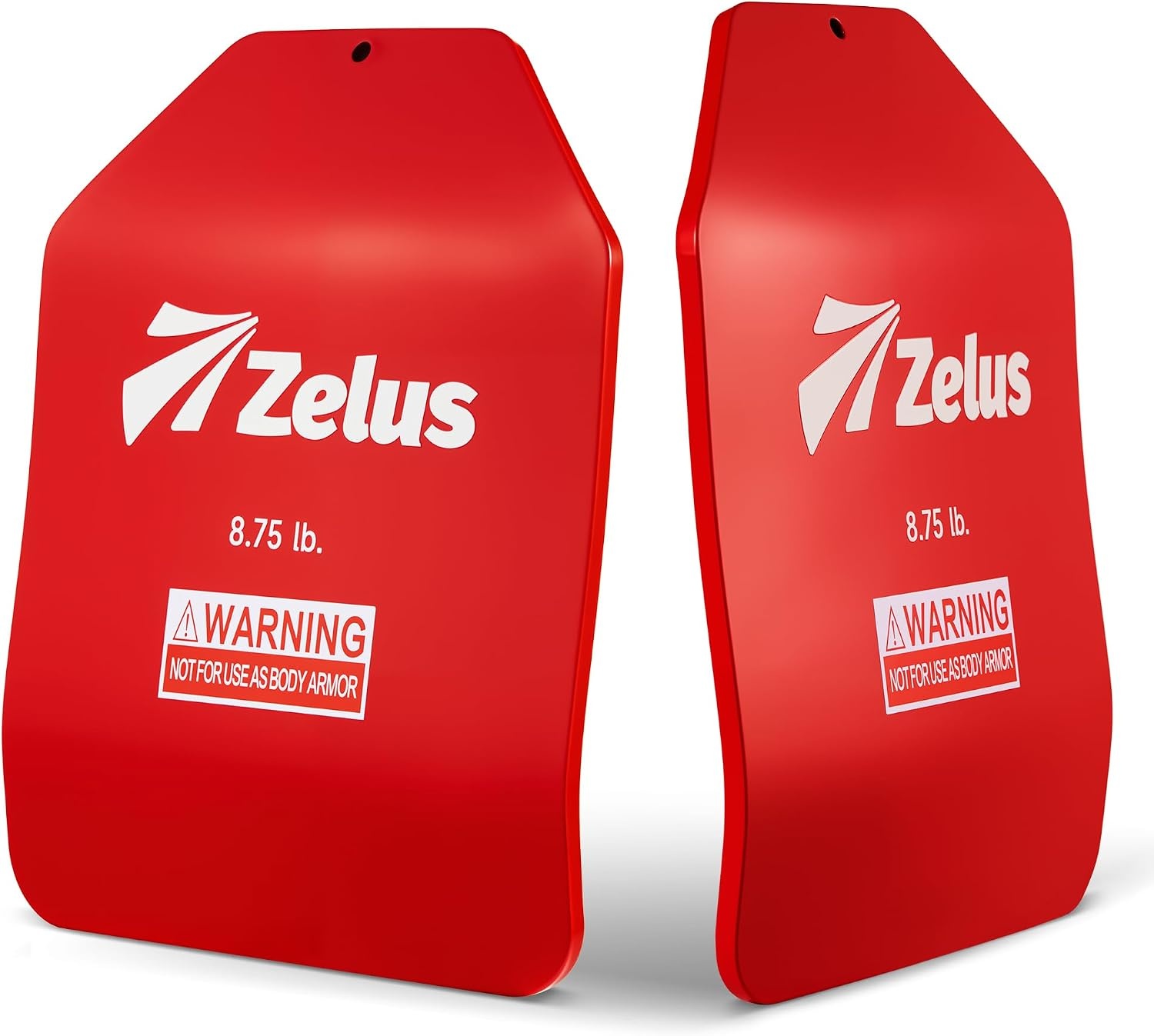 image:imageZELUS Curved Weighted Vest Plates for Workout 5758751375LB Pairs Steel Weight Plates for Tactical Weight Vest Ergonomic Training Plates for Running CrossFit amp Strength TrainingRed875LB