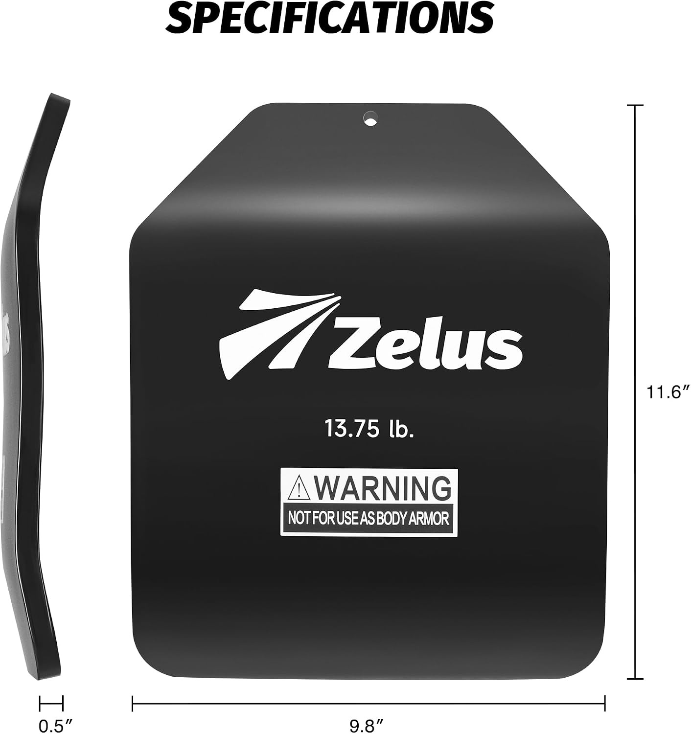 image:imageZELUS Curved Weighted Vest Plates for Workout 5758751375LB Pairs Steel Weight Plates for Tactical Weight Vest Ergonomic Training Plates for Running CrossFit amp Strength TrainingBlack1375LB