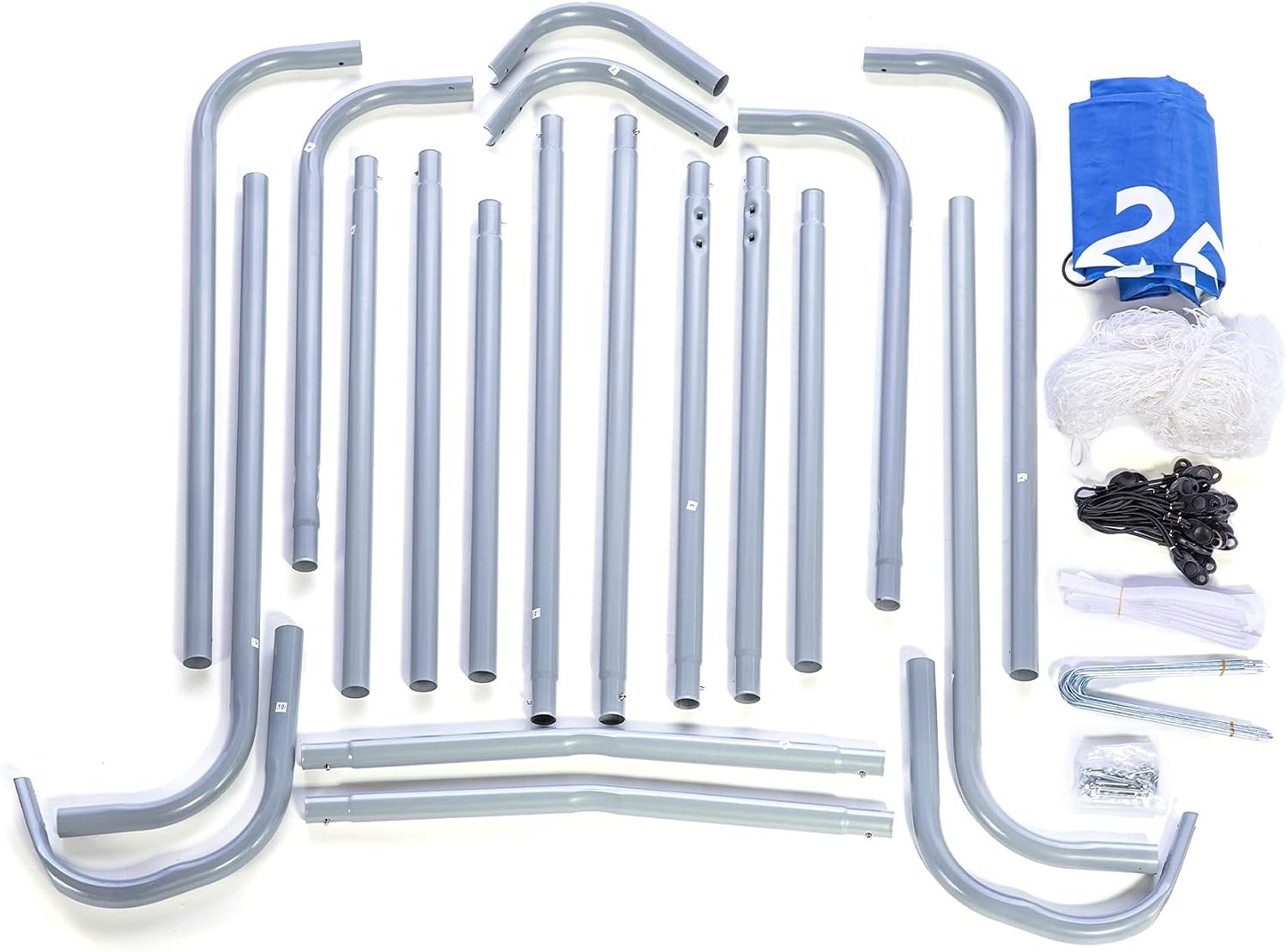 image:imageZELUS Soccer Goal 8 x 56 ft 2 in 1 Powder Coated Soccer Goal Frame with All Weather Net amp Detachable Target Goal Net for improving Skills