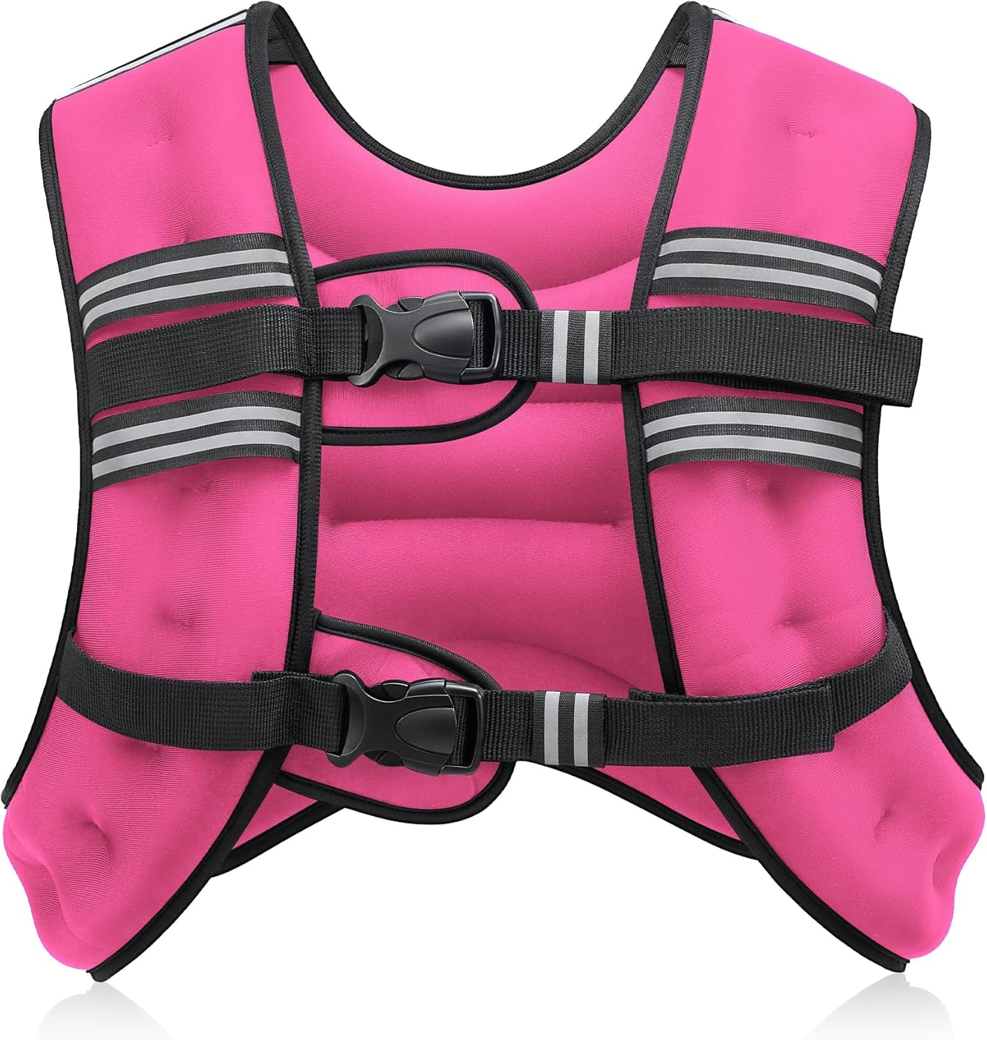image:imageZELUS Weighted Vest 6lb8lb12lb16lb20lb25lb30lb Weight Vest with Reflective Stripe for Workout Strength Training Running Fitness Muscle Building Weight Loss WeightliftingPink